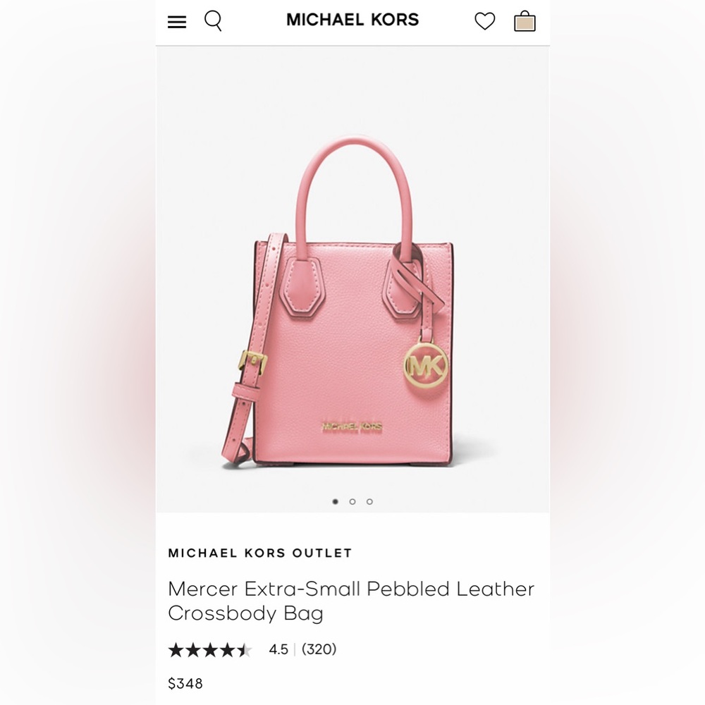 Michael Kors Mercer Extra-Small Pebbled Leather Crossbody Bag✨